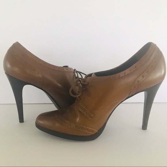 BCBGirls Shoes - BCBGirls brown/dawn pointed heeled Oxford …